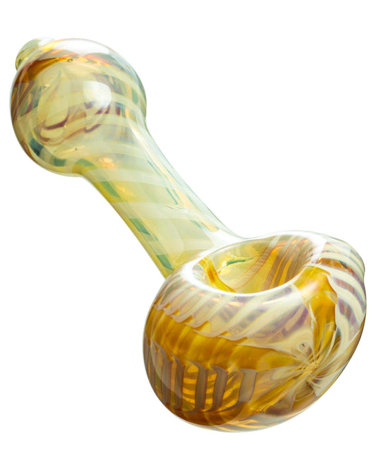 Raked Face Spiral Fumed Spoon Pipe