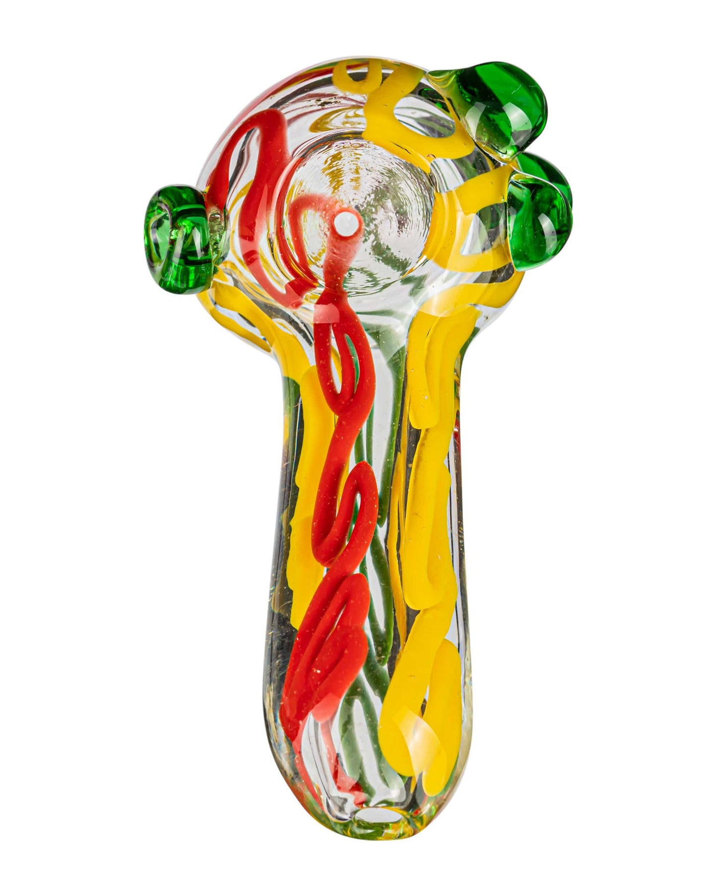 Thick Latty Rasta Spoon w/ Marble Accents