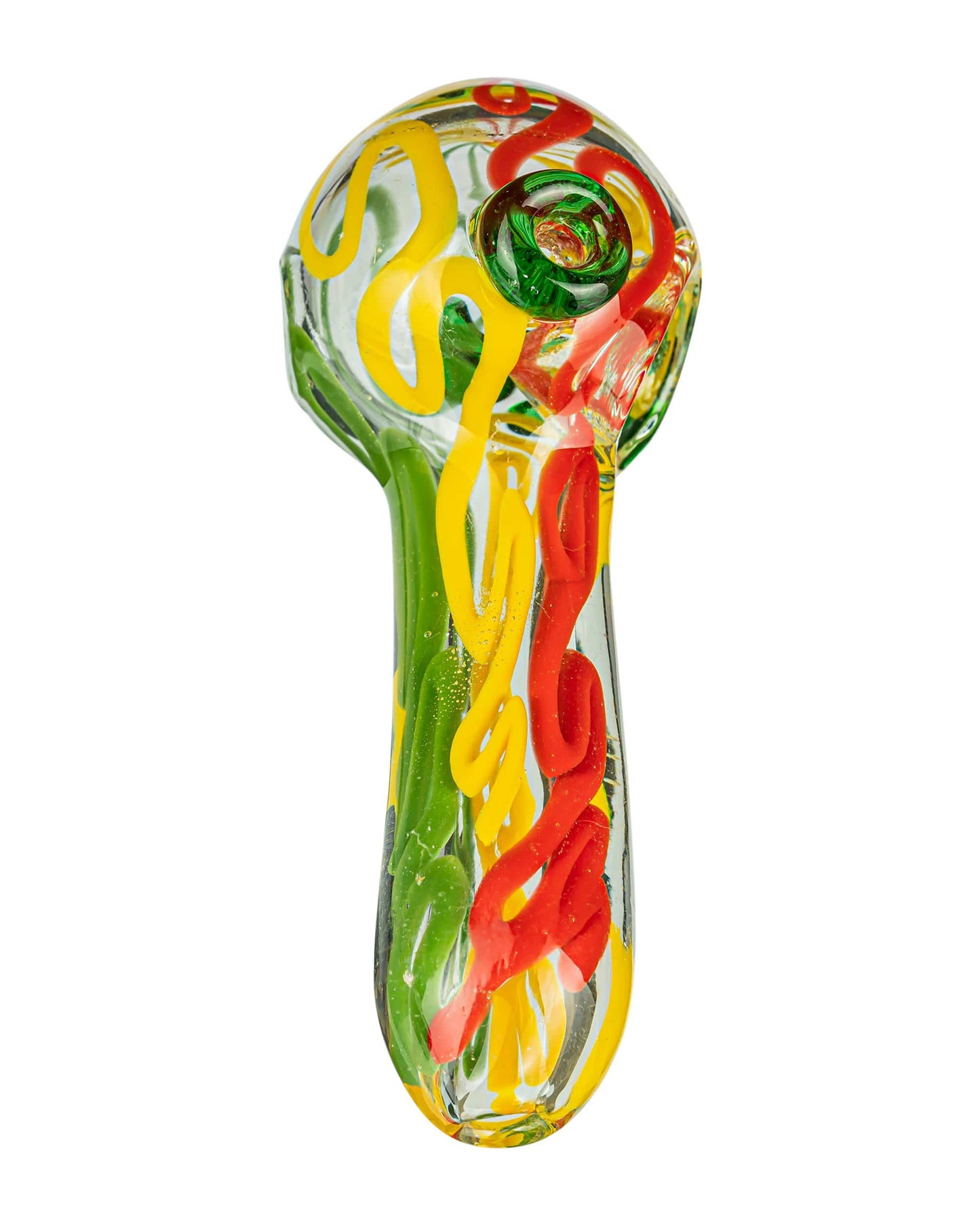 Thick Latty Rasta Spoon w/ Marble Accents