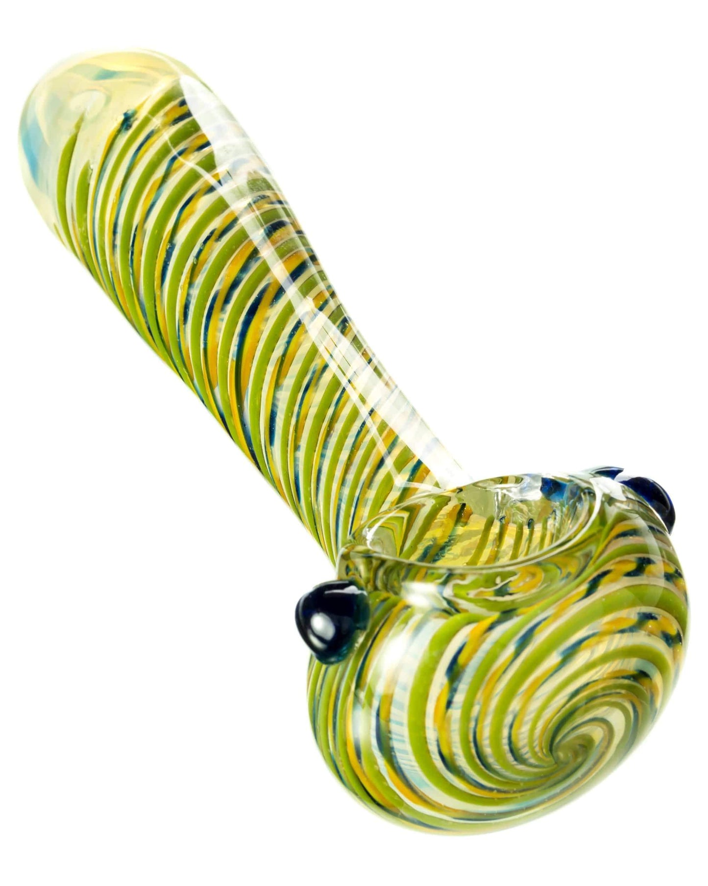 Tight Spiral Spoon Pipe w/ Fumed Glass