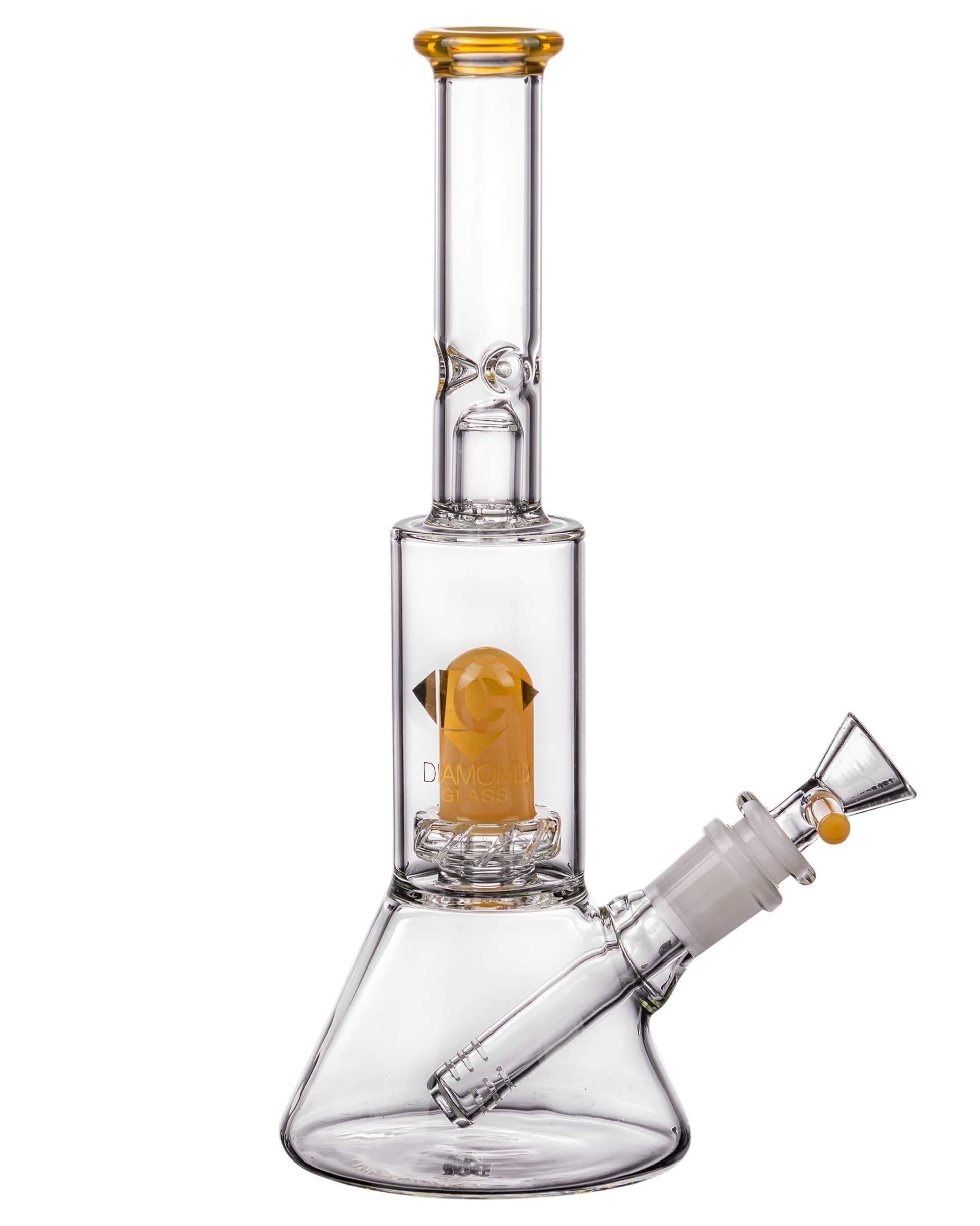 Diamond Glass Skinny Neck UFO Chamber Beaker