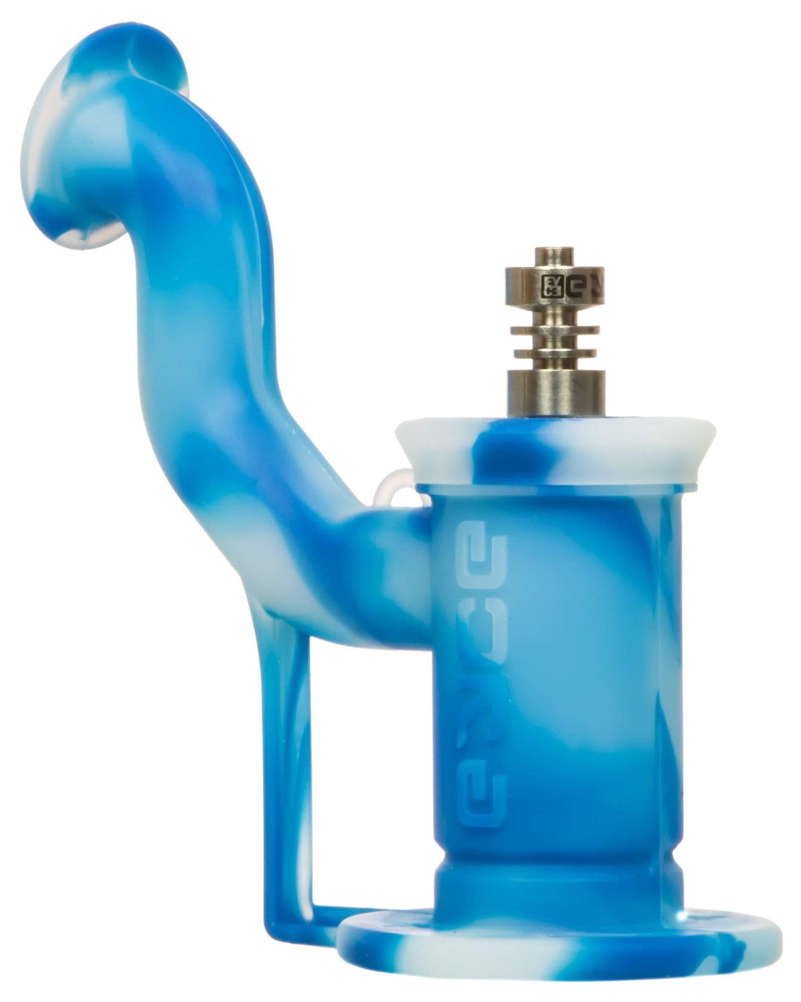 blue silicone dab rig