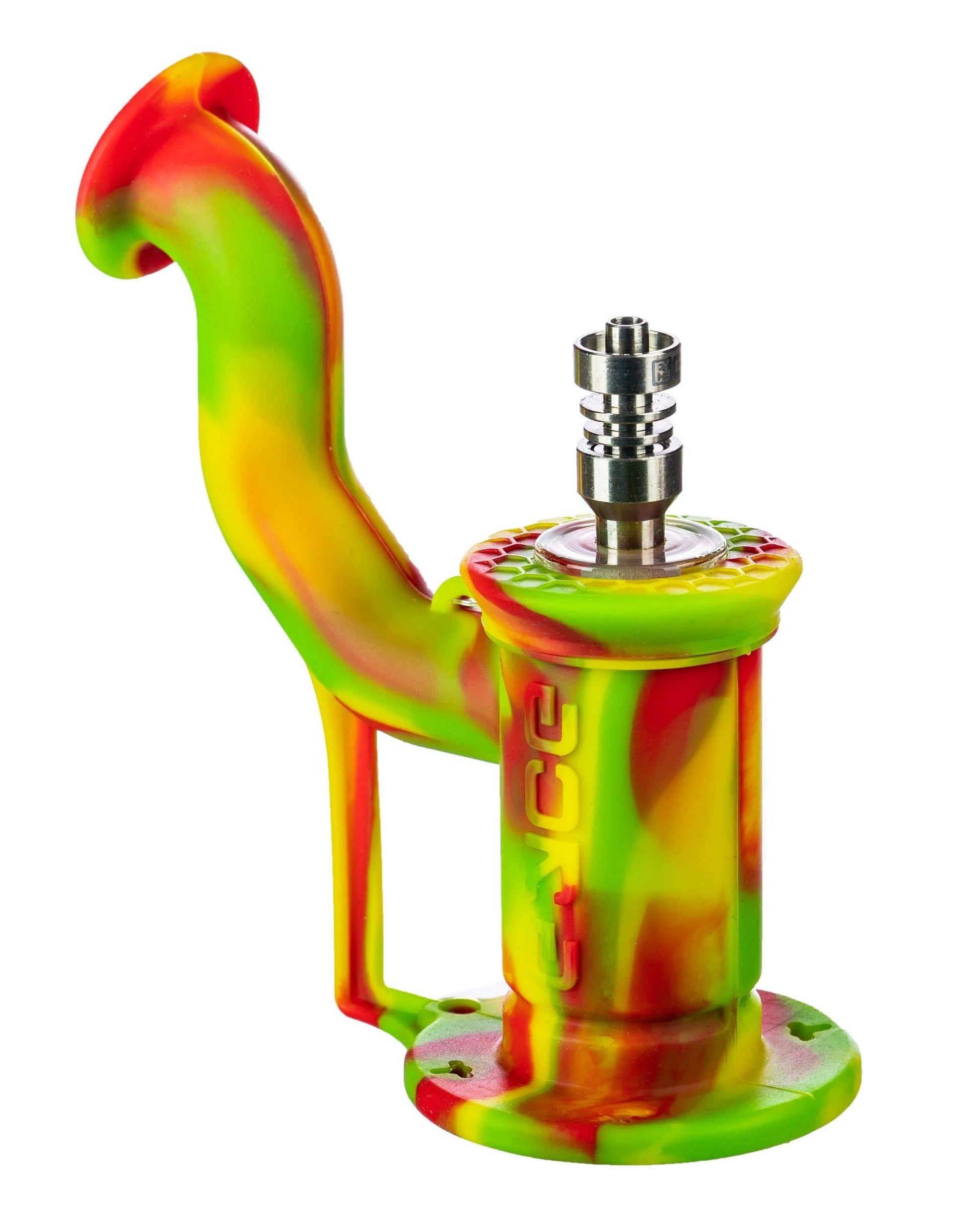 Silicone Bubbler Rig in Rasta