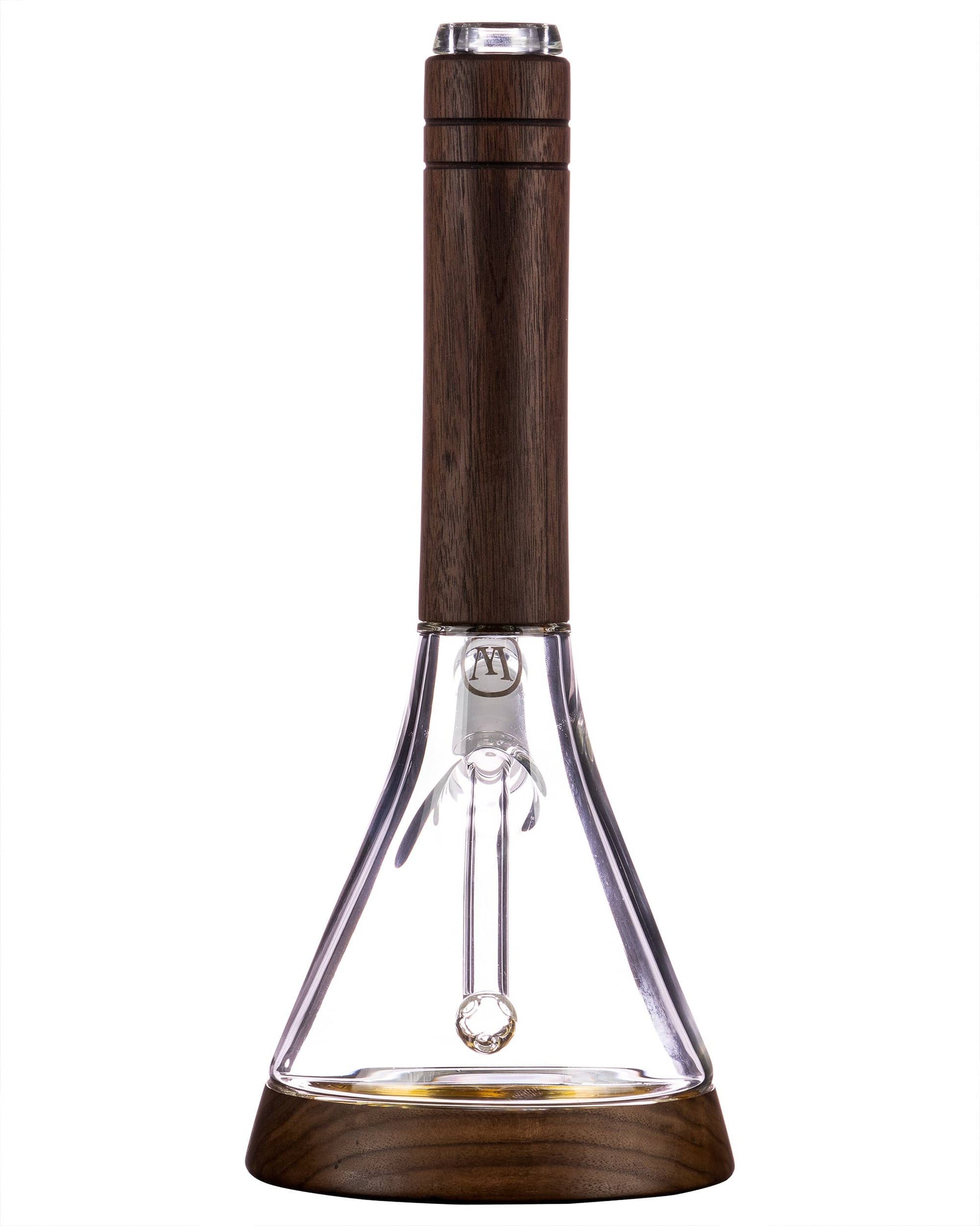 Walnut Wood Accented Beaker Bong