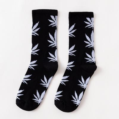 Unisex Men 1pair Comfortable High Quality Cotton Socks Marijuana Leaf Maple Leaf Casual Long Weed Crew Sock Harajuk 7 Colors