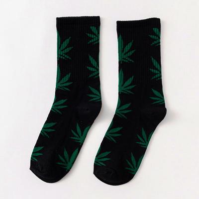 Unisex Men 1pair Comfortable High Quality Cotton Socks Marijuana Leaf Maple Leaf Casual Long Weed Crew Sock Harajuk 7 Colors