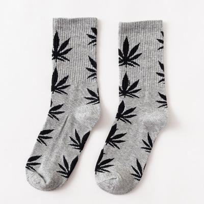 Unisex Men 1pair Comfortable High Quality Cotton Socks Marijuana Leaf Maple Leaf Casual Long Weed Crew Sock Harajuk 7 Colors