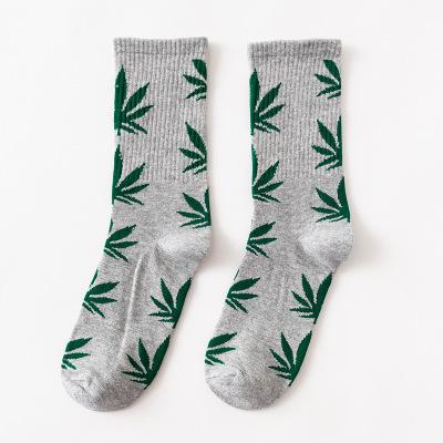 Unisex Men 1pair Comfortable High Quality Cotton Socks Marijuana Leaf Maple Leaf Casual Long Weed Crew Sock Harajuk 7 Colors