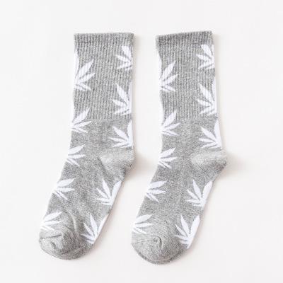 Unisex Men 1pair Comfortable High Quality Cotton Socks Marijuana Leaf Maple Leaf Casual Long Weed Crew Sock Harajuk 7 Colors