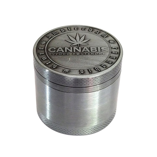 New CANNABIS Herb Weed Grinders Maple Leaf Weed Grinder AMSTERDAM 40mm 4 Layer Leaf Pattern Smoke Pipe Accessories