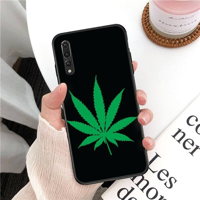 plant leaves Cannabis leaf  Phone Case Hull For Huawei Mate 30 Pro P20 P30 P40 pro lite Y7 Y6 2019 for Honor 8X 8A 10 20lite 10i