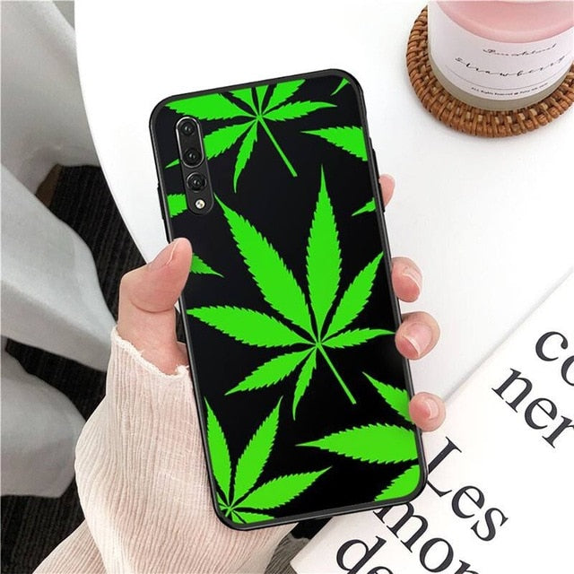 plant leaves Cannabis leaf  Phone Case Hull For Huawei Mate 30 Pro P20 P30 P40 pro lite Y7 Y6 2019 for Honor 8X 8A 10 20lite 10i