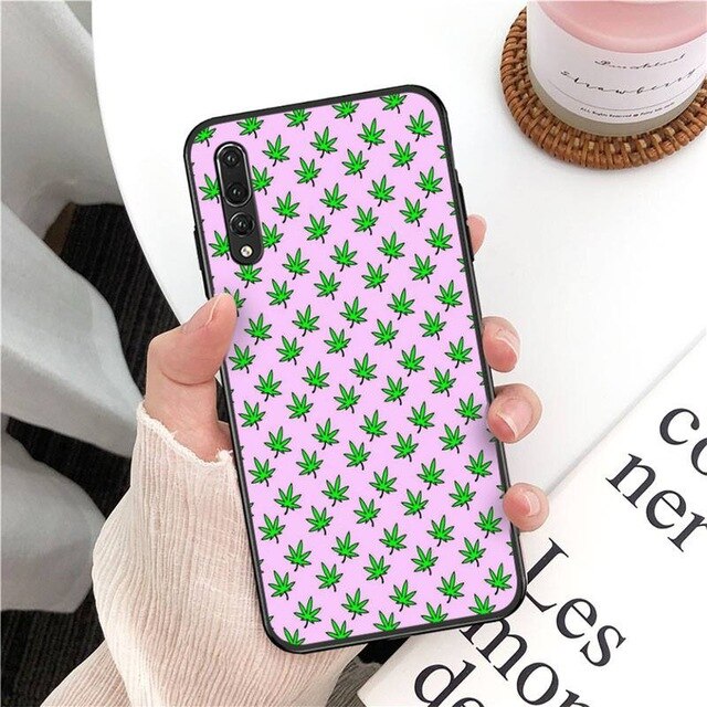 plant leaves Cannabis leaf  Phone Case Hull For Huawei Mate 30 Pro P20 P30 P40 pro lite Y7 Y6 2019 for Honor 8X 8A 10 20lite 10i