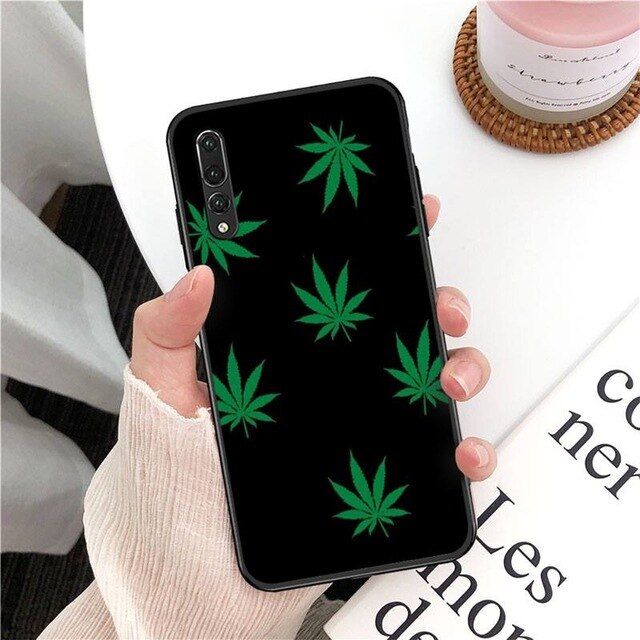 plant leaves Cannabis leaf  Phone Case Hull For Huawei Mate 30 Pro P20 P30 P40 pro lite Y7 Y6 2019 for Honor 8X 8A 10 20lite 10i