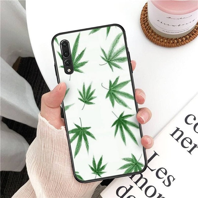 plant leaves Cannabis leaf  Phone Case Hull For Huawei Mate 30 Pro P20 P30 P40 pro lite Y7 Y6 2019 for Honor 8X 8A 10 20lite 10i