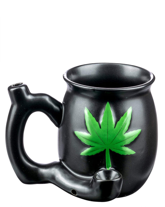 Roast & Toast Cannabis Leaf Pipe Mug